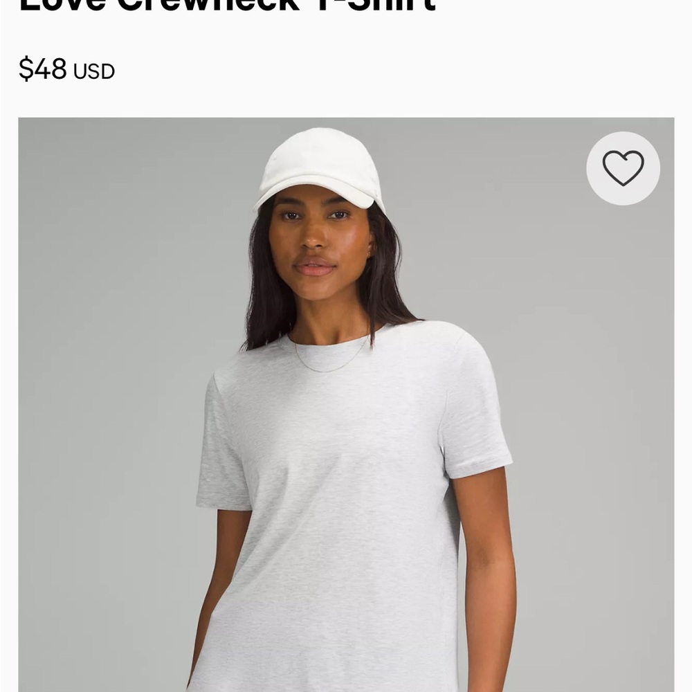 lululemon athletica Love Crew Gray Short Sleeve Tee
